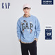 【GAP x JEREMY VILLE联名】男女同款宽松抓绒卫衣情侣上衣841319