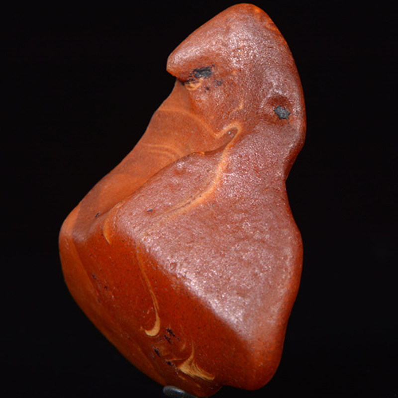 【27.19g】天然海珀 鹰头原石 高瞻远瞩 白花全皮料 c53