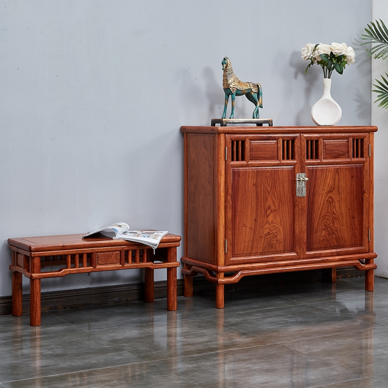 Rosewood(Hedgehog red sandalwood)Shoe cabinet Shoe changing stool combination New Chinese style solid wood Foyer cabinet Entrance cupboardin the Residential furniture , Cabinet , Shoebox category - from Buy2taobao.com to provide professional Taobao agent buy service
