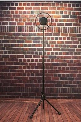 老式麦克风 复古夜上海圆盘话筒 影楼主题摄影道具 仿古装饰摆件