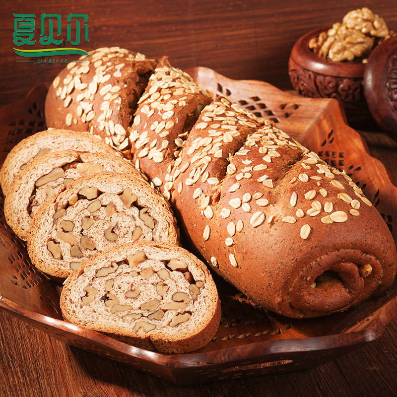 夏贝尔新疆黑麦杂粮大列巴俄罗斯面包早餐代餐700g鹰嘴豆零食特产