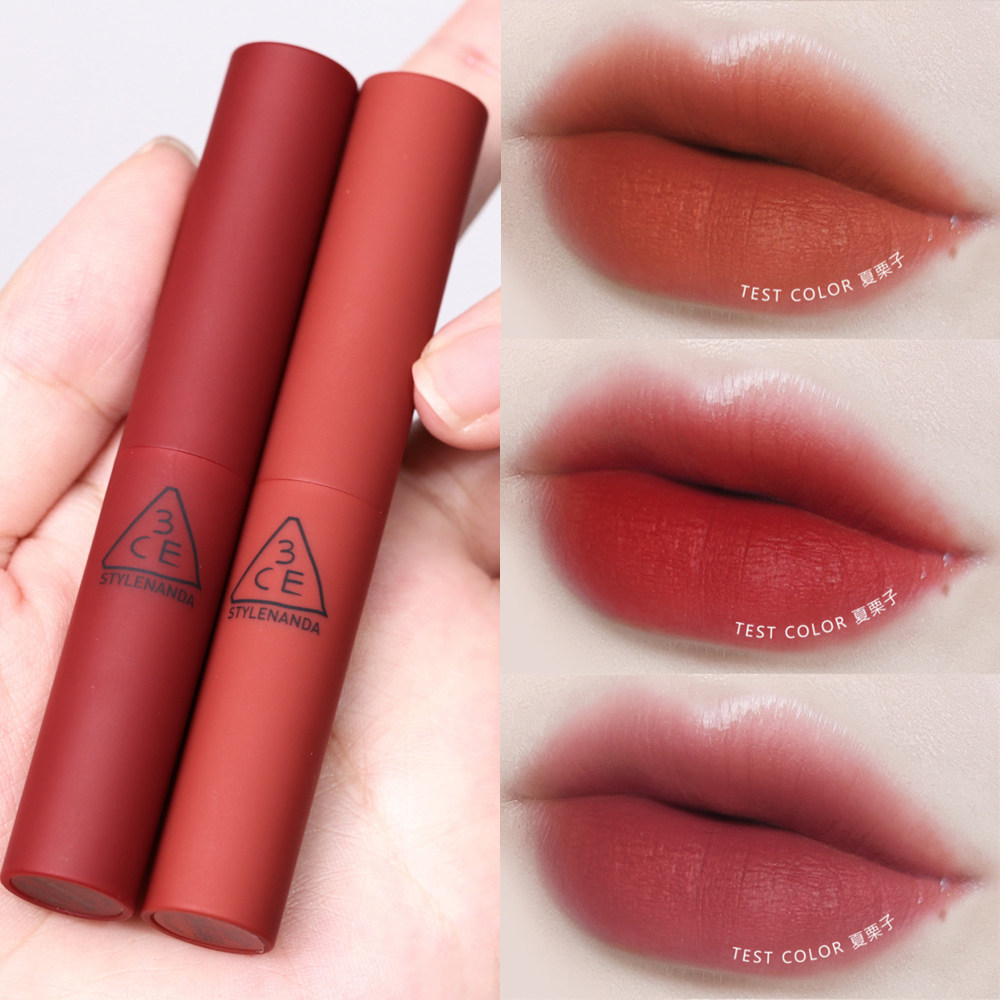 3ce 细管唇膏丝绒哑光烟管口红fluffyred/simplestay/plain/snow