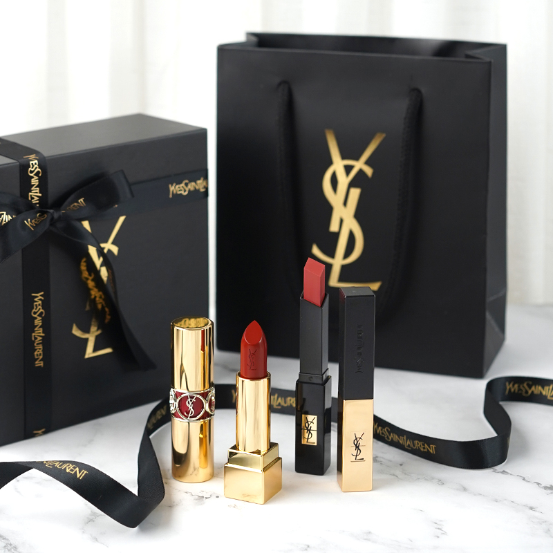 口红礼盒套装ysl/圣罗兰小黑条302 301小金条21 1966 416粉管唇釉