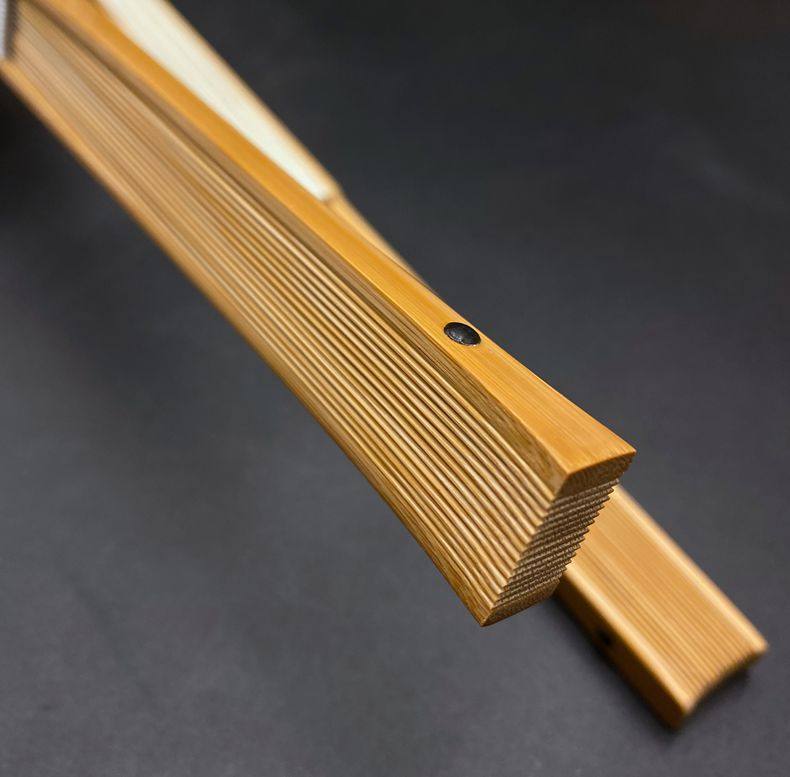 四宝斋文玩折扇95寸16方欧阳启玉竹扇子空白苏州扇面古风扇子