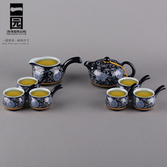 香港一园茶具 国色天香一家亲组合 陶瓷 6人组合 套装