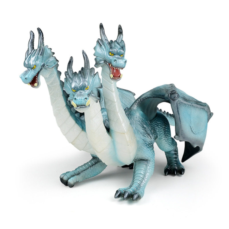 recur 重现仿真三头龙模型魔幻神话冰封之王诺德动物玩偶儿童玩具