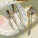 小蛮腰餐勺304不锈钢甜品勺家用饭勺食品级汤匙郁金香西餐厅餐勺
