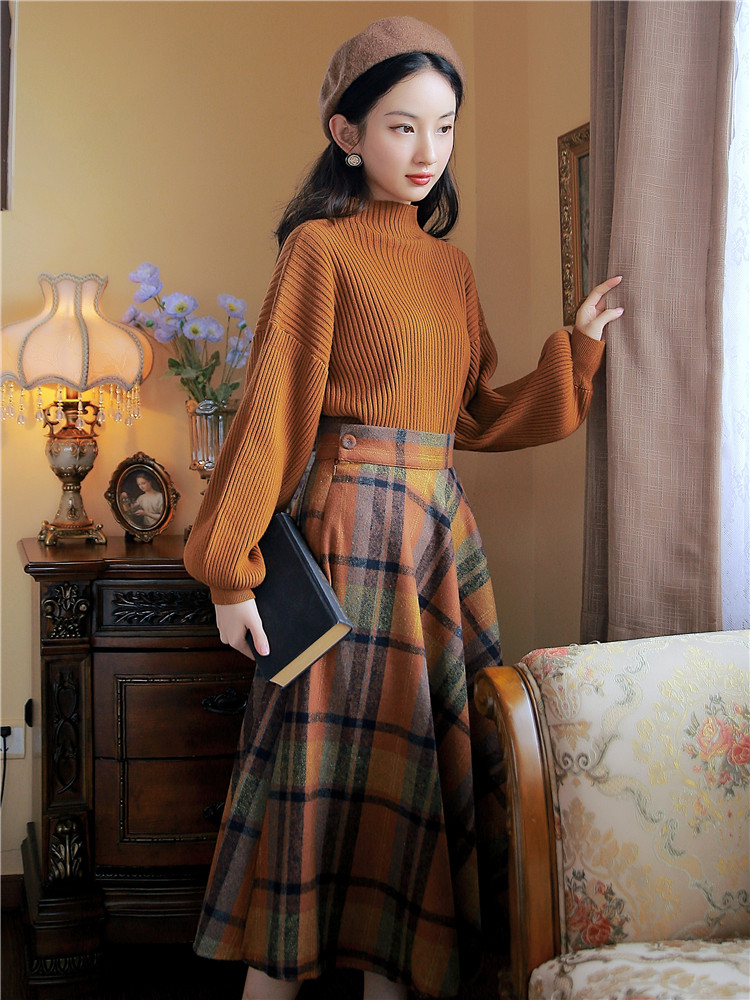 半身裙冬天毛衣配裙子搭配套装女装2021年新款时尚气质两件套秋冬