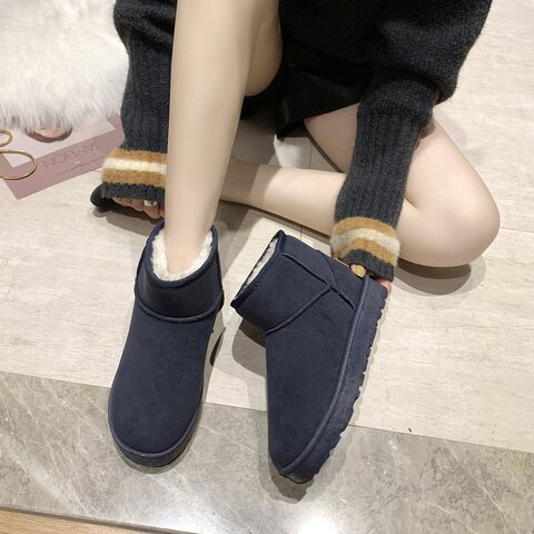 雪地靴女2019新款时尚冬季短筒韩版百搭学生短靴保暖棉鞋加绒女鞋