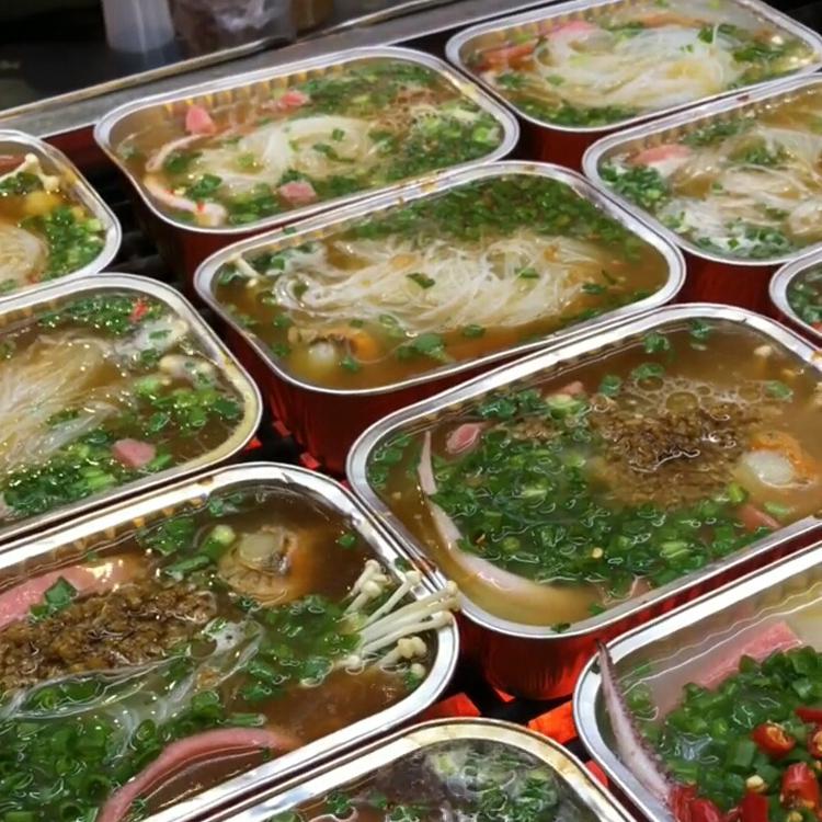 680ml铝箔快餐打包外卖盒海鲜龙虾炒菜焗饭烧烤烤粉丝锡纸碗|msdalam kategori pinggan mangkuk, pinggan mangkuk pakai buang, kotak makan tengah hari boleh guna - dari Buy2taobao.com untuk memberikan perkhidmatan ejen Taobao profesional membeli