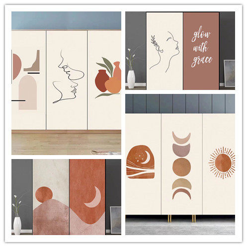 推拉门衣柜贴纸