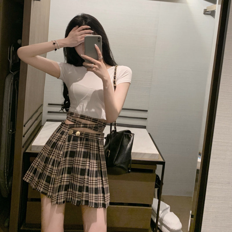 网红女主播服装上镜夏季性感显胸紧身