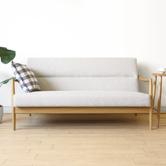 北欧宜家简约实木沙发胡桃木白橡木沙发全实木家具三人沙发可定制