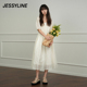 jessyline2024夏季专柜新款 杰茜莱收腰显瘦连衣长裙子 423211184
