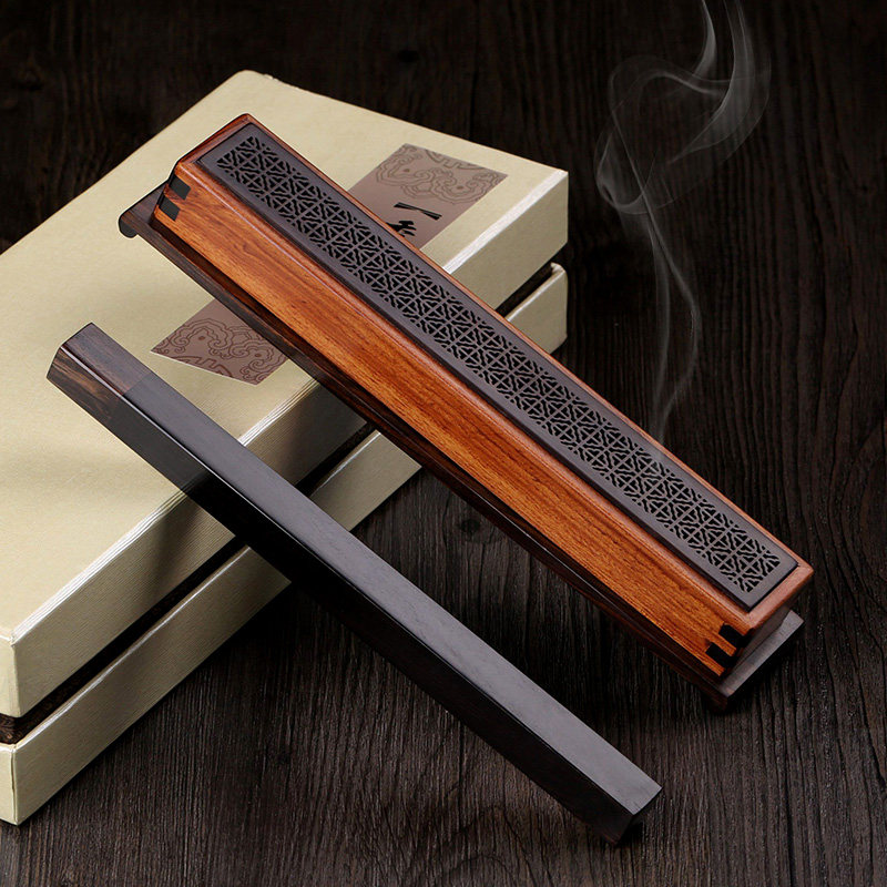 红木香盒沉香炉檀香盒 家用卧室檀木