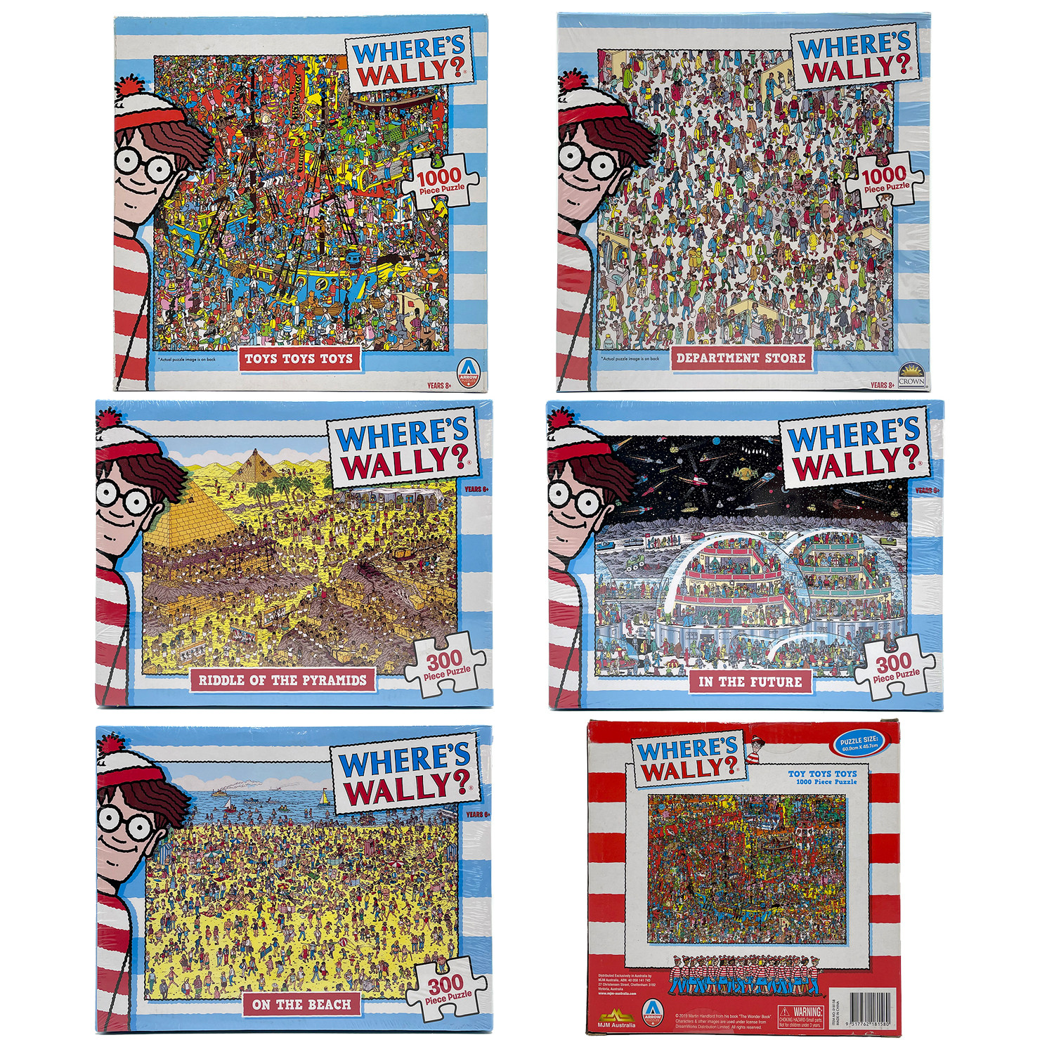 crown mjm wheres wally沙滩场景寻找威利在哪里进口拼图儿童礼物