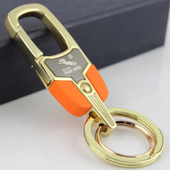 汽车钥匙扣 男士高档创意双环腰挂皮带扣 汽车钥匙链 个性钥匙环