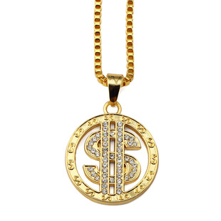 men dollar necklace gold night hiphop chain club2016 fashion