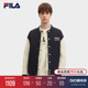 FILA 斐乐官方男士外套2024春季新款撞色时尚复古运动棒球服夹克