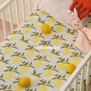 American Milkbarn2022 spring and summer baby organic cotton/bamboo cotton bed sheet baby thin sheets available in four seasons