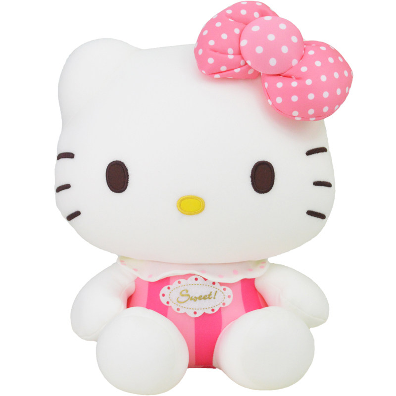 kitty毛绒玩具 生日礼物_正版hellokitty粒子公仔kt毛绒玩具凯蒂猫咪