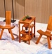 红木小圆几茶椅组合实木靠背椅客厅茶水架置物小边几花梨木三脚凳
