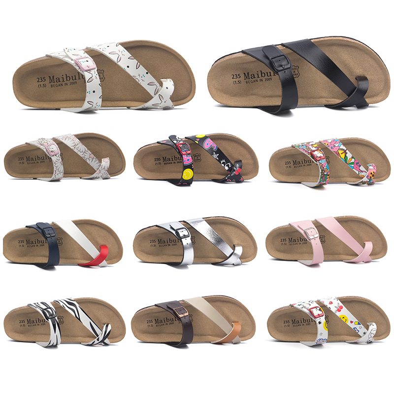 Wheat step Birkenstock Flat bottom non-slip cork slipper men and women Sandy beach outdoors Borken Shoe clip Sets of toe Sandalsin the Women's Shoes, slipper, flip flops category - from Buy2taobao.com to provide professional Taobao agent buy service