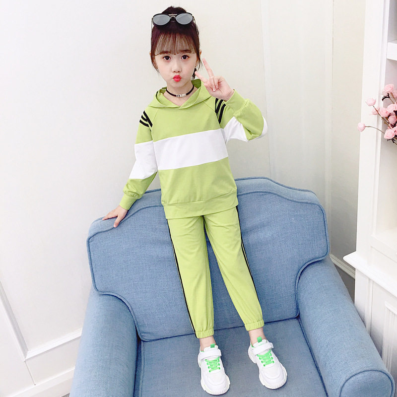 特价七岁女童春季衣服_2020年女童春季运动套装5六7七8九岁小孩春装10