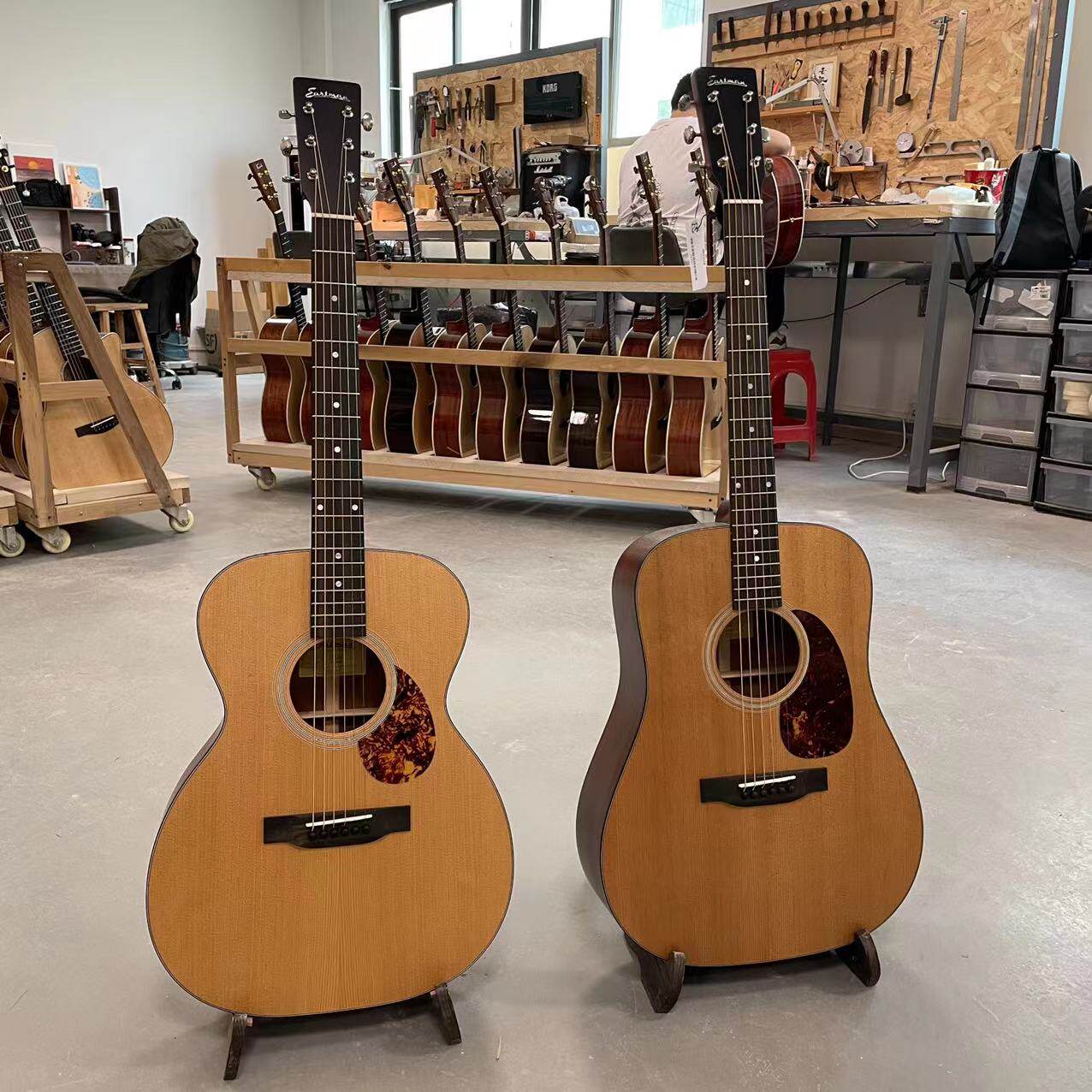 eastman伊斯特曼e1d e1om全单电箱民谣吉他