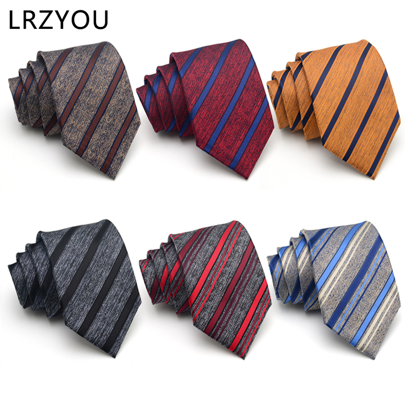 LRZYOU男士正装商务职业工作休闲时尚条纹领带 手打8CM宽版领带呔