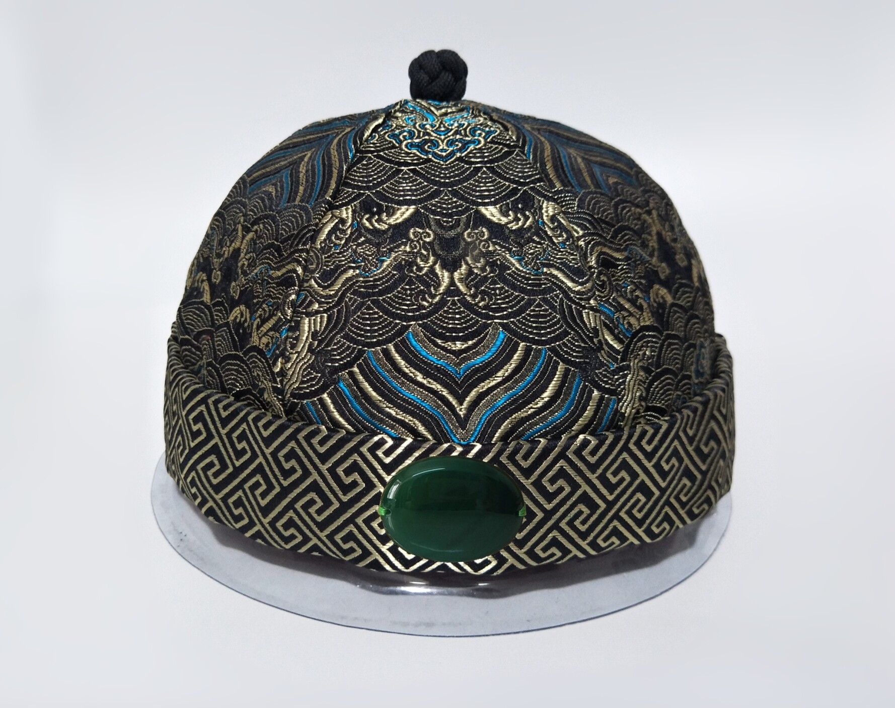 原创手工清代地主帽王爷复古男帽瓜皮帽新郞头饰摄影帽子日常暖帽