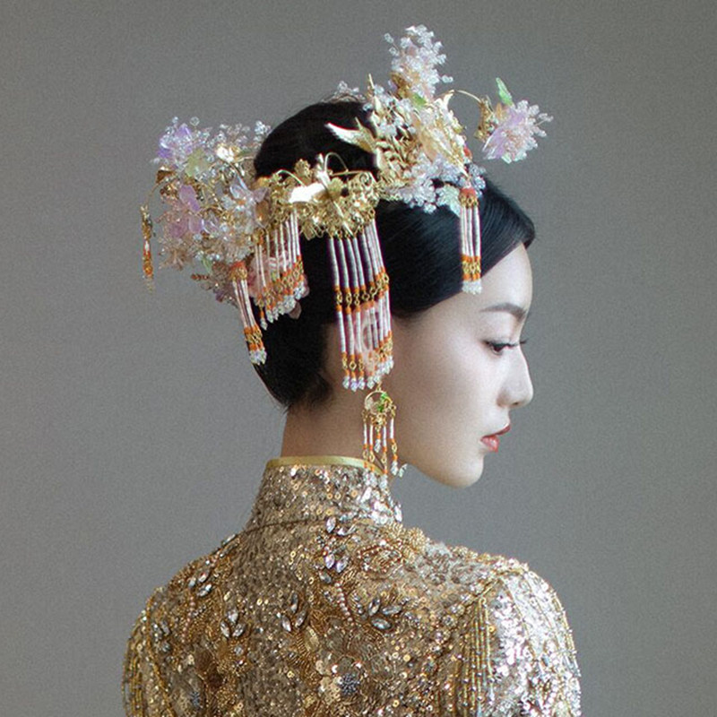 秀禾头饰新娘显脸小