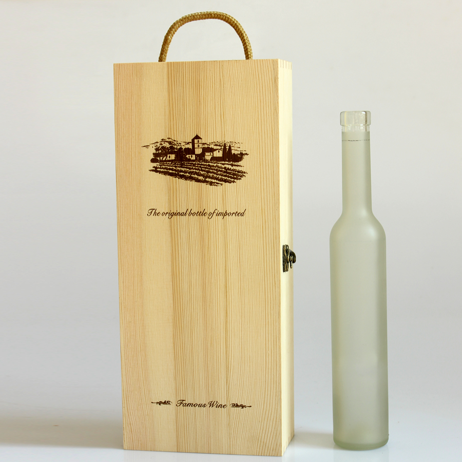 单支冰酒盒包装礼盒葡萄酒红酒盒冰酒双支木盒定做通用红酒盒包邮