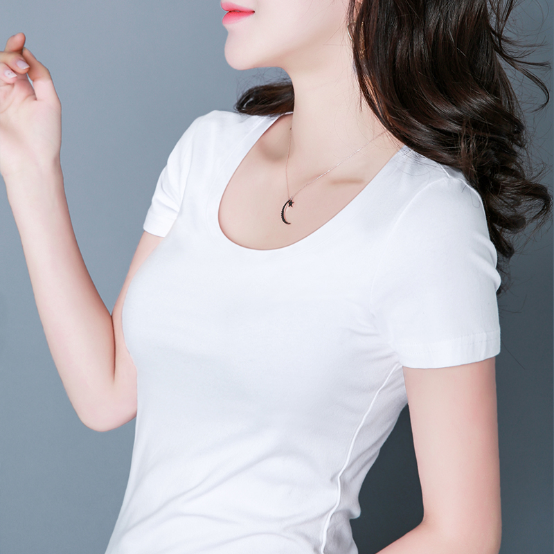 上衣女春2020新款韩版短袖t恤夏天学生小清新纯色打底衫大码显瘦|ruв категории Женская одежда, футболка - от Buy2taobao.com для оказания профессиональной услуги покупки агента Taobao