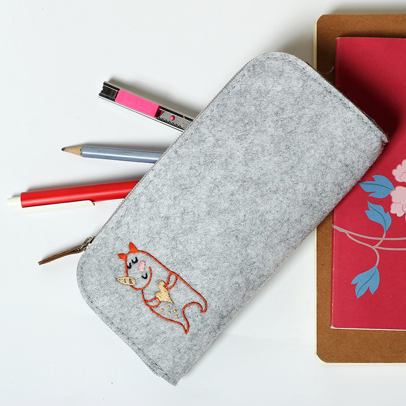 湘绣文创 《拾趣》diy刺绣套件 成人亲子活动 笔袋文具袋