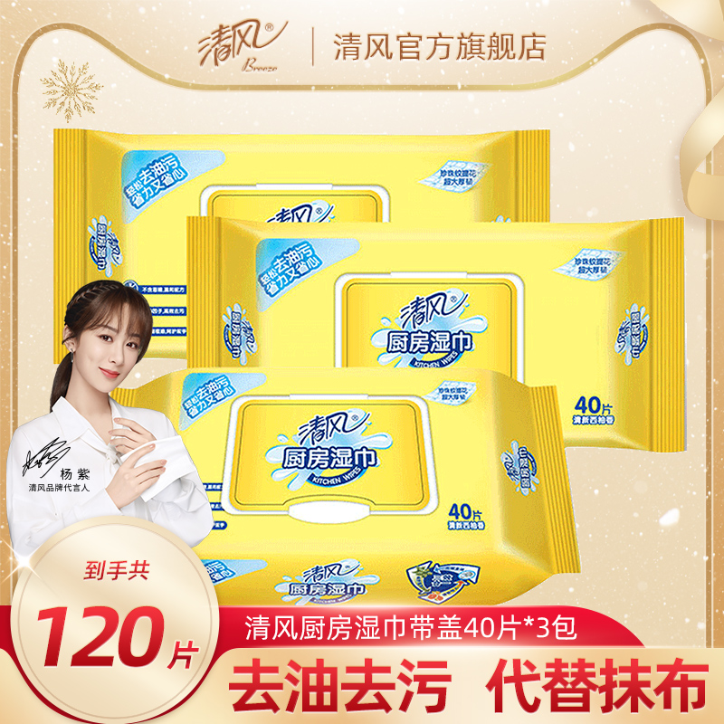 【会员秒杀】清风厨房湿巾 40片*3包西柚味 除污不含酒精在类目 洗护清洁剂/卫生巾/纸/香薰, 纸品/湿巾, 湿巾中 - 来自Buy2taobao.com提供专业的淘宝代购服务