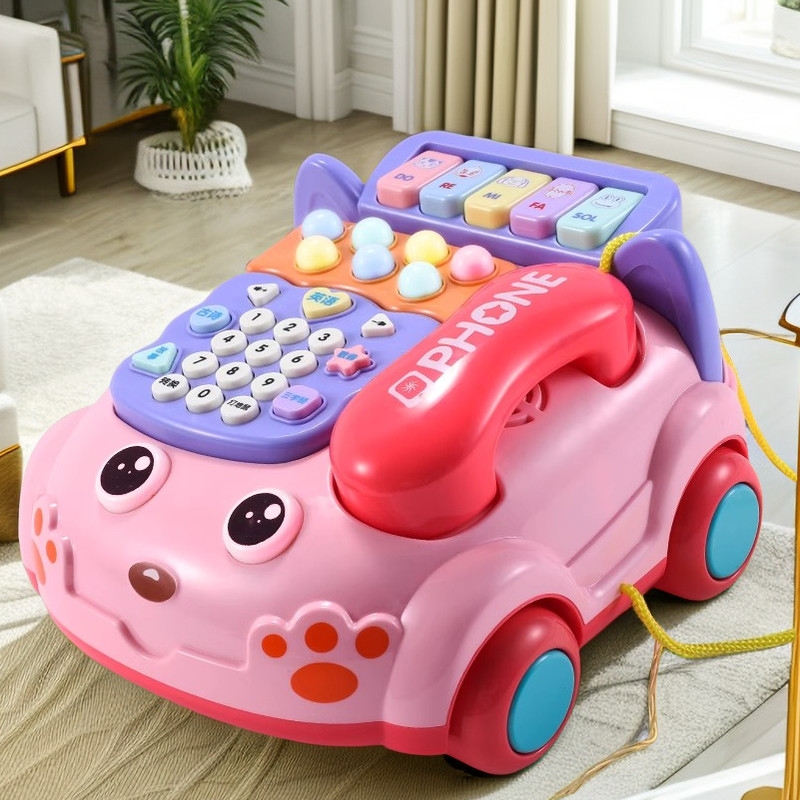 儿童玩具仿真电话机座机婴儿益智音乐早教0-1-3岁男女孩9个月宝宝