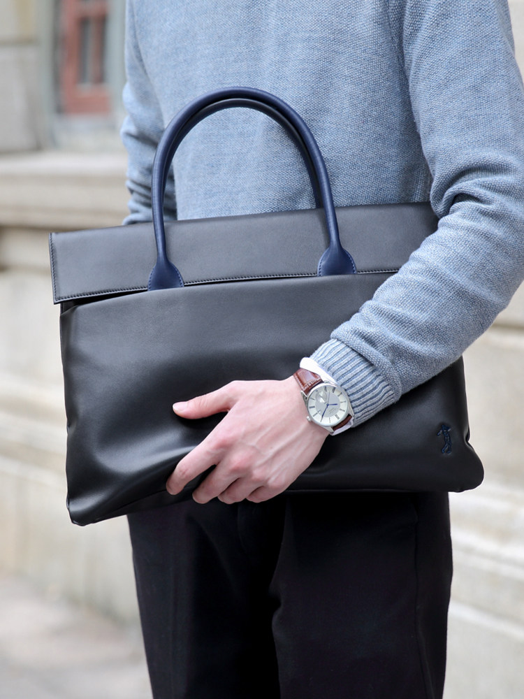 高尔夫商务包手提包男士手拿包包公文包真皮单肩包牛皮休闲潮男包