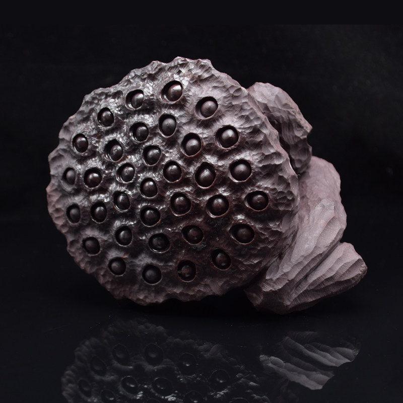 【即拍即得】寿山石 精品月尾石 《莲蓬》寓意多子多福 石艺俱佳