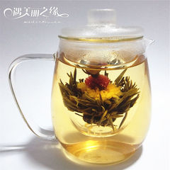 美丽之缘工艺茶壶 工艺花茶壶贵妃 壶耐热茶壶艺术花茶壶玻璃茶具