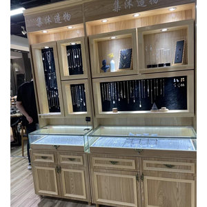 展柜展示柜服装店饰品柜台珠宝首饰玻璃展示柜木质烤漆柜子古董产品