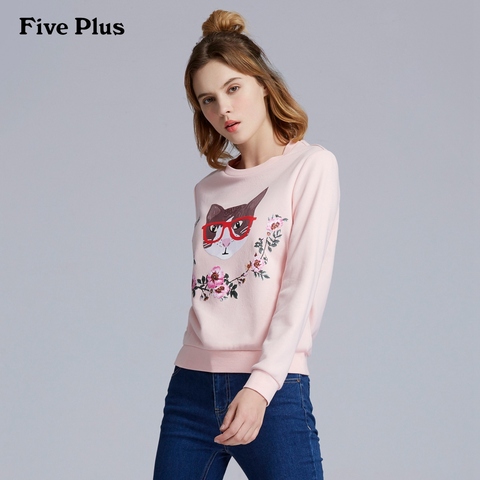【11-11 219元】Five Plus印花卫衣款长袖T恤2JD4025140