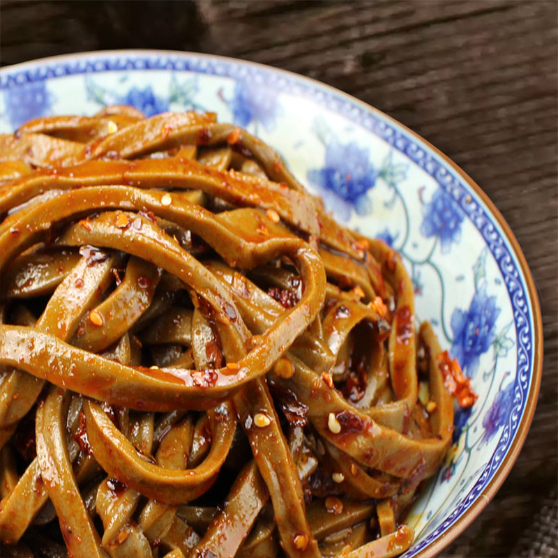 陕西特产小吃岐山醋粉 宝鸡黑凉皮美食即食速食粗粮代餐西安小吃