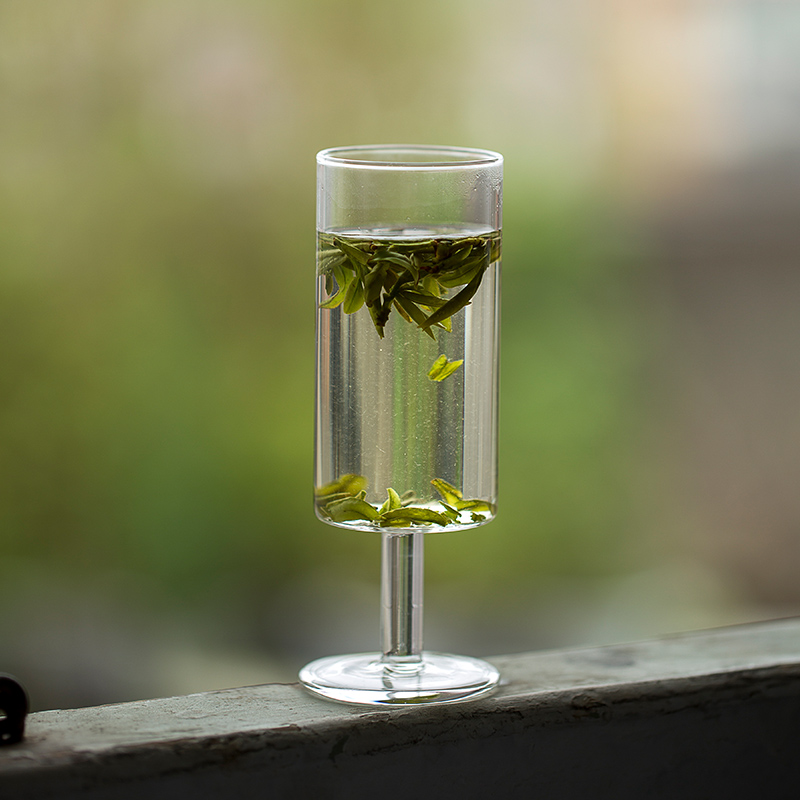 绿茶玻璃杯图片真实图片