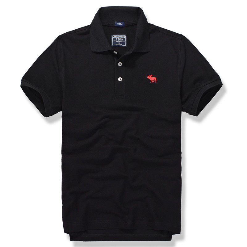 新款美国af时尚休闲翻领青年短袖修身小鹿夏季t血经典纯棉舒适男