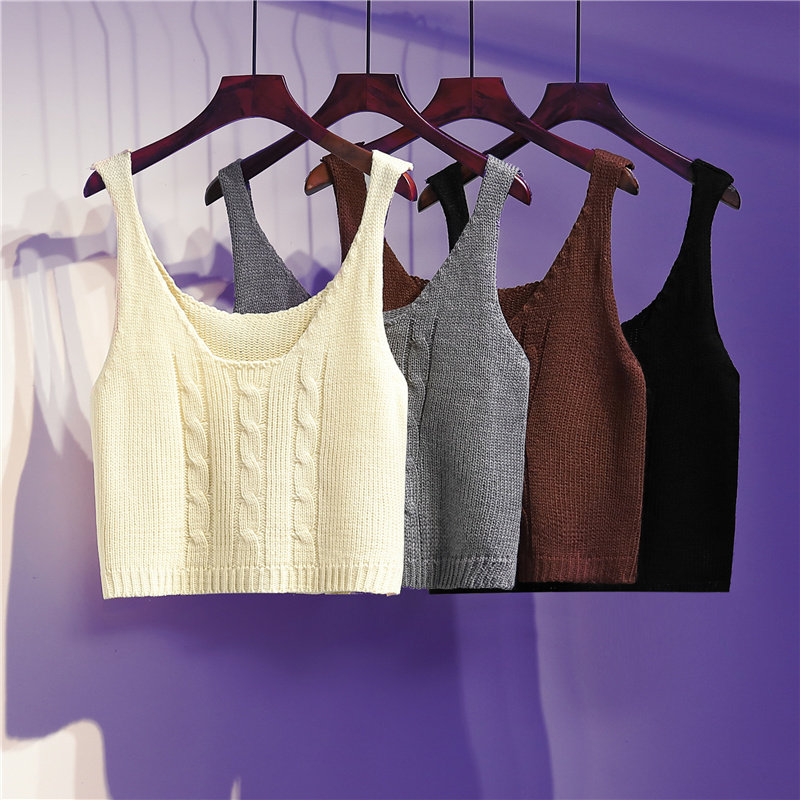 吊带马甲女 外搭_毛衣小吊带2020春季新款针织背心女外搭百搭休闲外穿