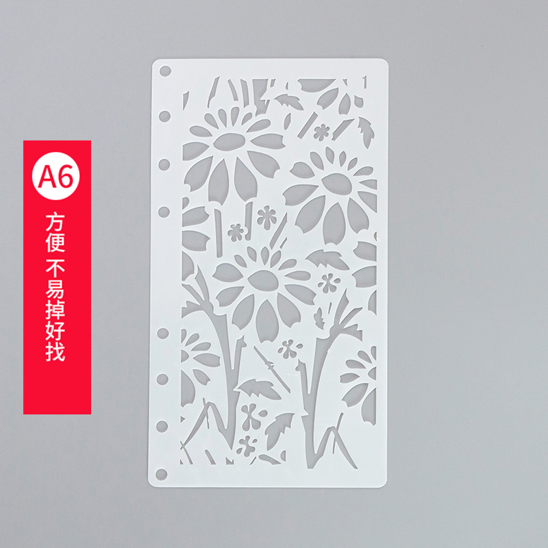 A6 Loose-leaf trumpet the republic of korea style originality Hand account multi-function Blossoms Draw Ruler Hollow Template student PDA tool suit Stationery letter Flowers tree painting source materialin the Electronic Dictionary/Electronic paper book/Stationery , Drawing measurement products , Various types of foot/Triangle category - from Buy2taobao.com to provide professional Taobao agent buy service