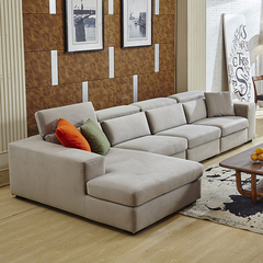 布艺沙发简约现代科技布料布艺沙发大小户型可拆洗L型客厅可定制