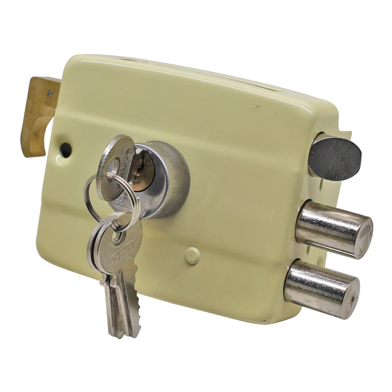 家用外装地下仙阁老式三舌保险碰锁大铁门锁储藏室木门防盗通用型