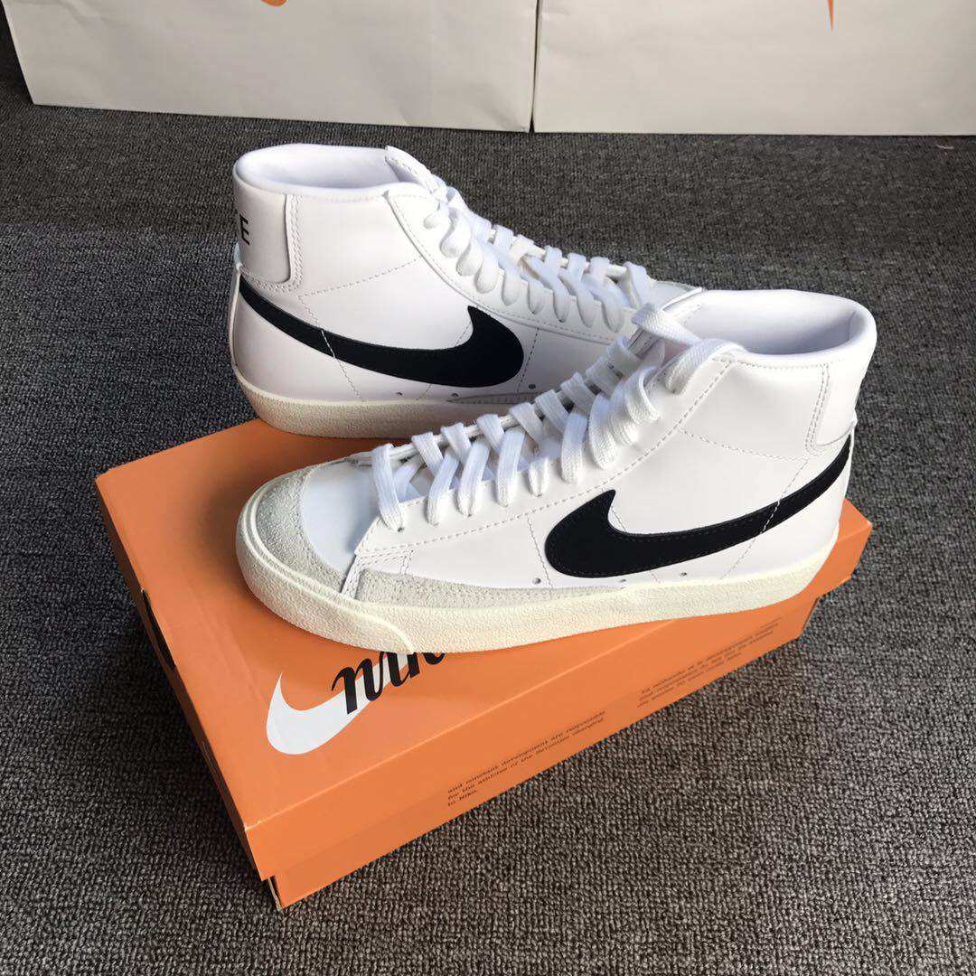 nikeblazermid77耐克黑白红男女复古高帮板鞋休闲鞋bq6806